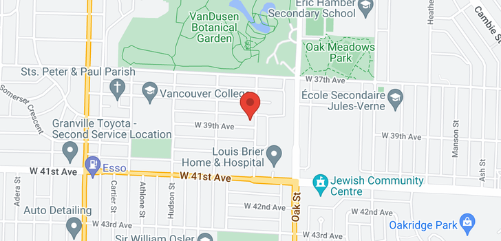 map of 1107 W 39TH AVENUE